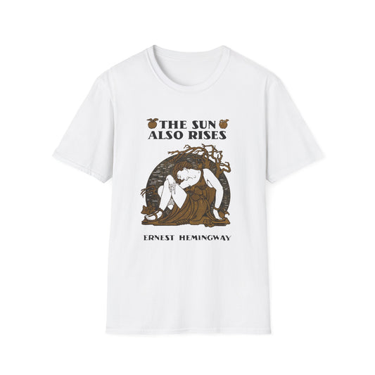 1926 ernest hemingway book cover by cleo damianakes for "the sun also rises" the tshirt