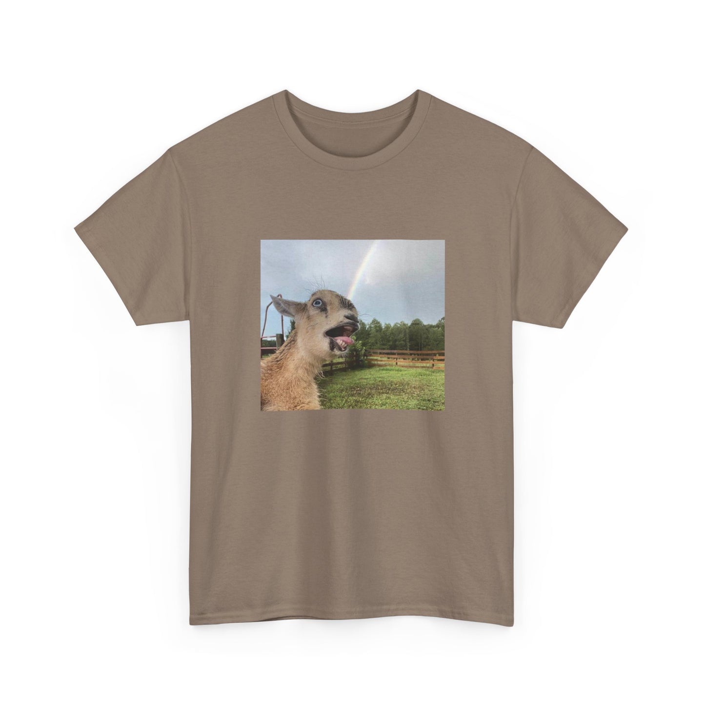 rainbow goat photo tshirt