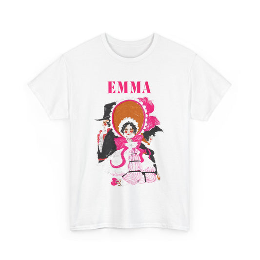 vintage book cover for emma by jane austin reproduction tshirt