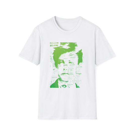 ray johnson arthur rimbaud art in green tshirt