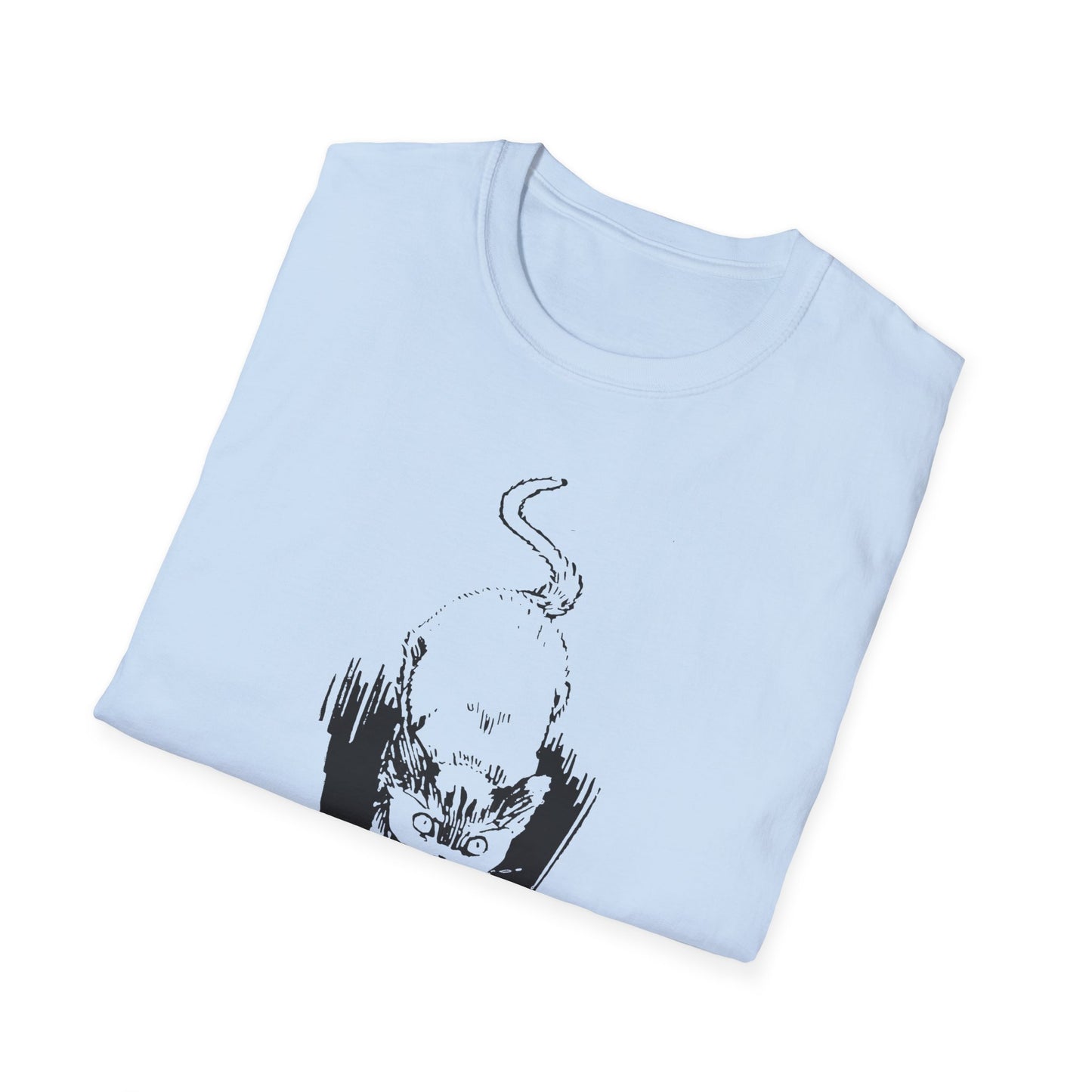 1896 spooked cat from songs for little people monograph illustration by h. stratton tshirt