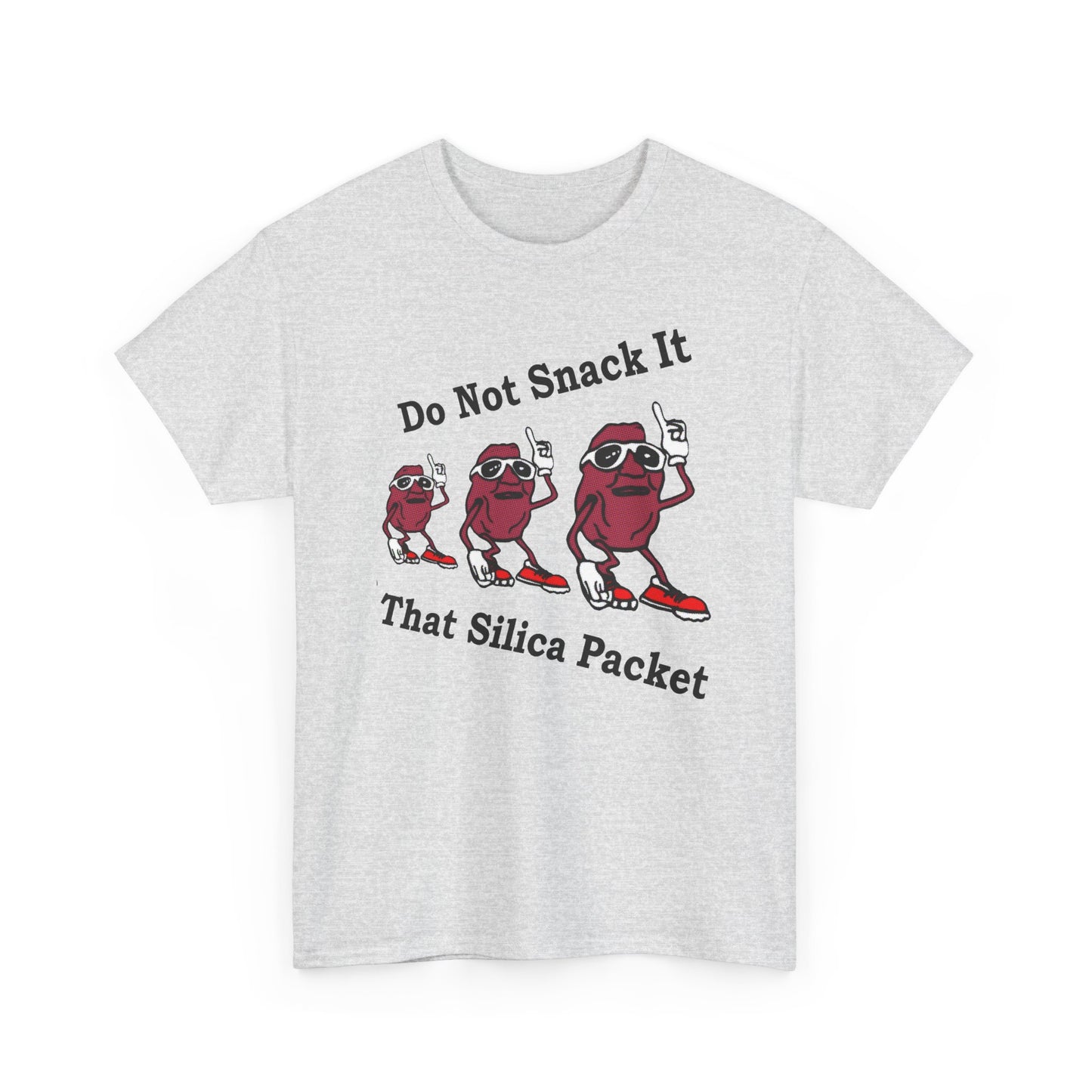 vintage california raisins silica gel packet warning reproduction tshirt