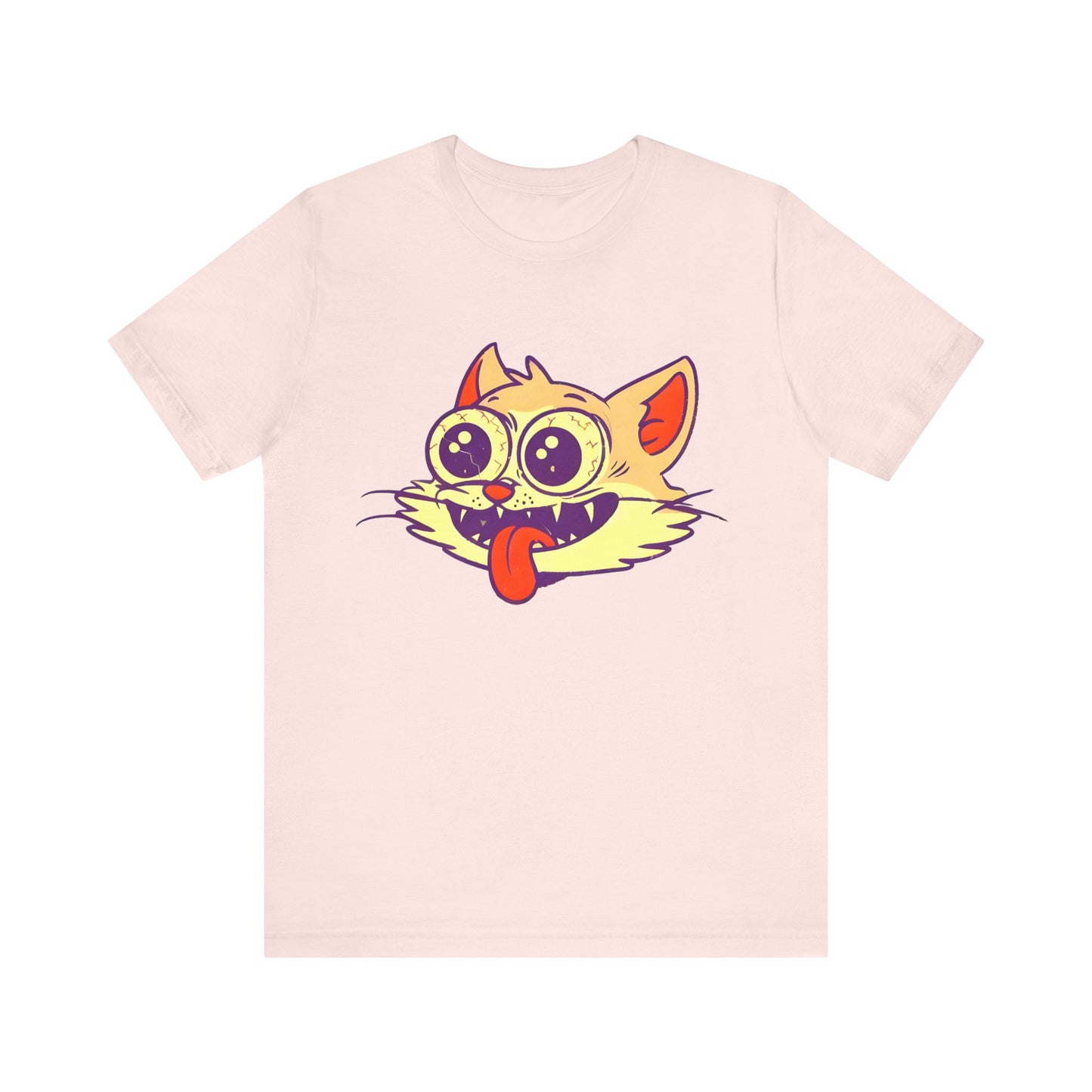 cute creepy strung out high happy kitty cat tshirt