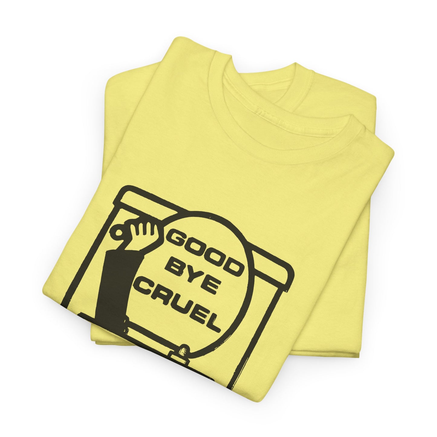 goodbye cruel world vintage reproduction design tshirt