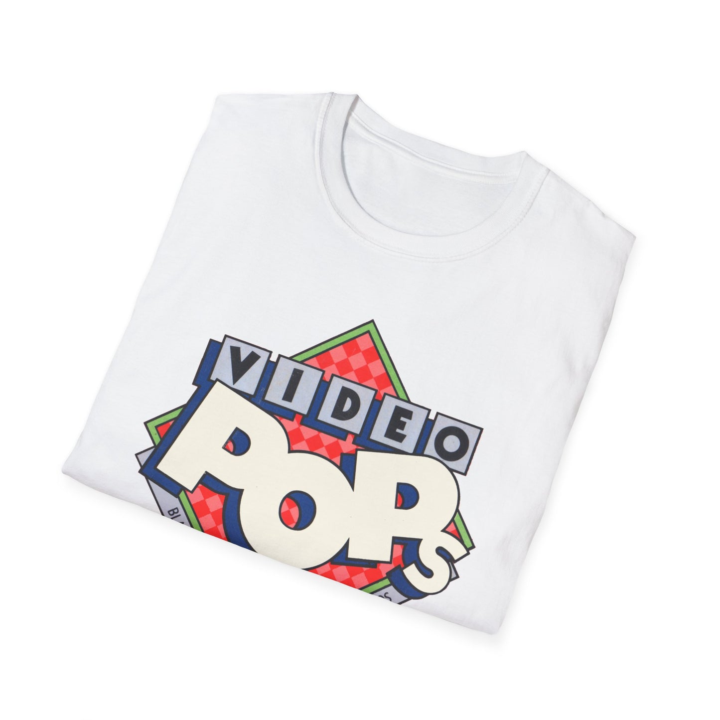 vintage video pops blank tape design tshirt