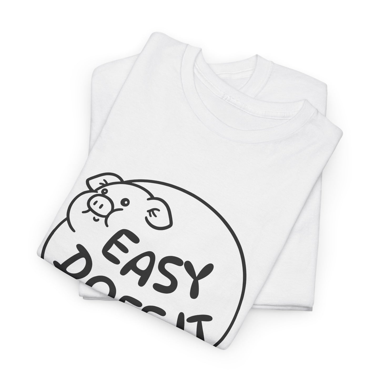 easy does it inflated pig tshirt
