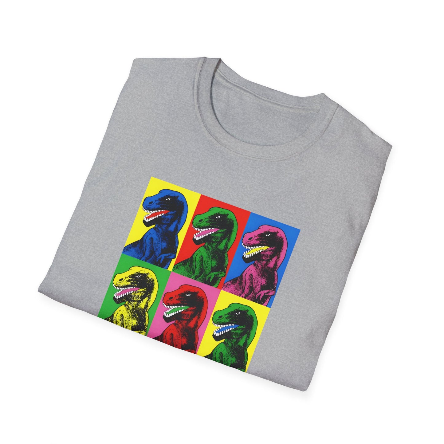 stanley desantis dinosaur pop art as worn by steven spielberg on jurassic park 1993 movie set tshirt