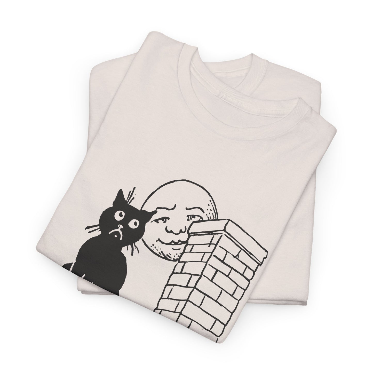 1906 postcard art can't you see i'm lonely cat on roof tshirt