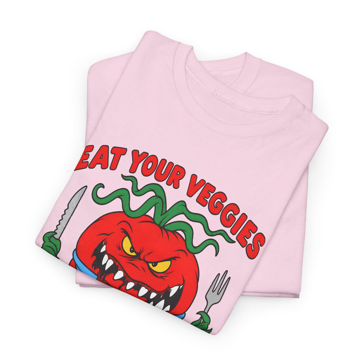 1990s eat your veggies before they eat you reproduction tshirt