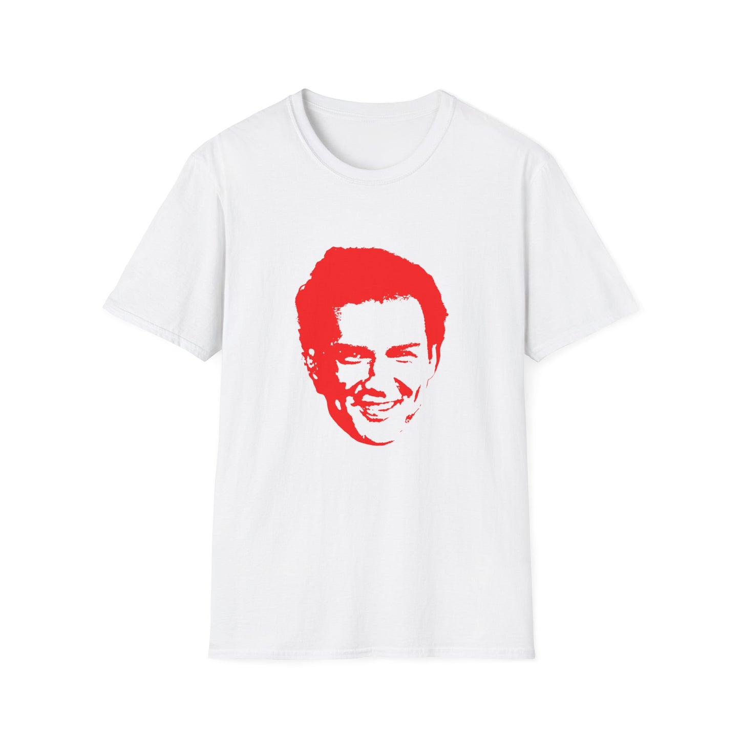 norm macdonald red stencil face tshirt