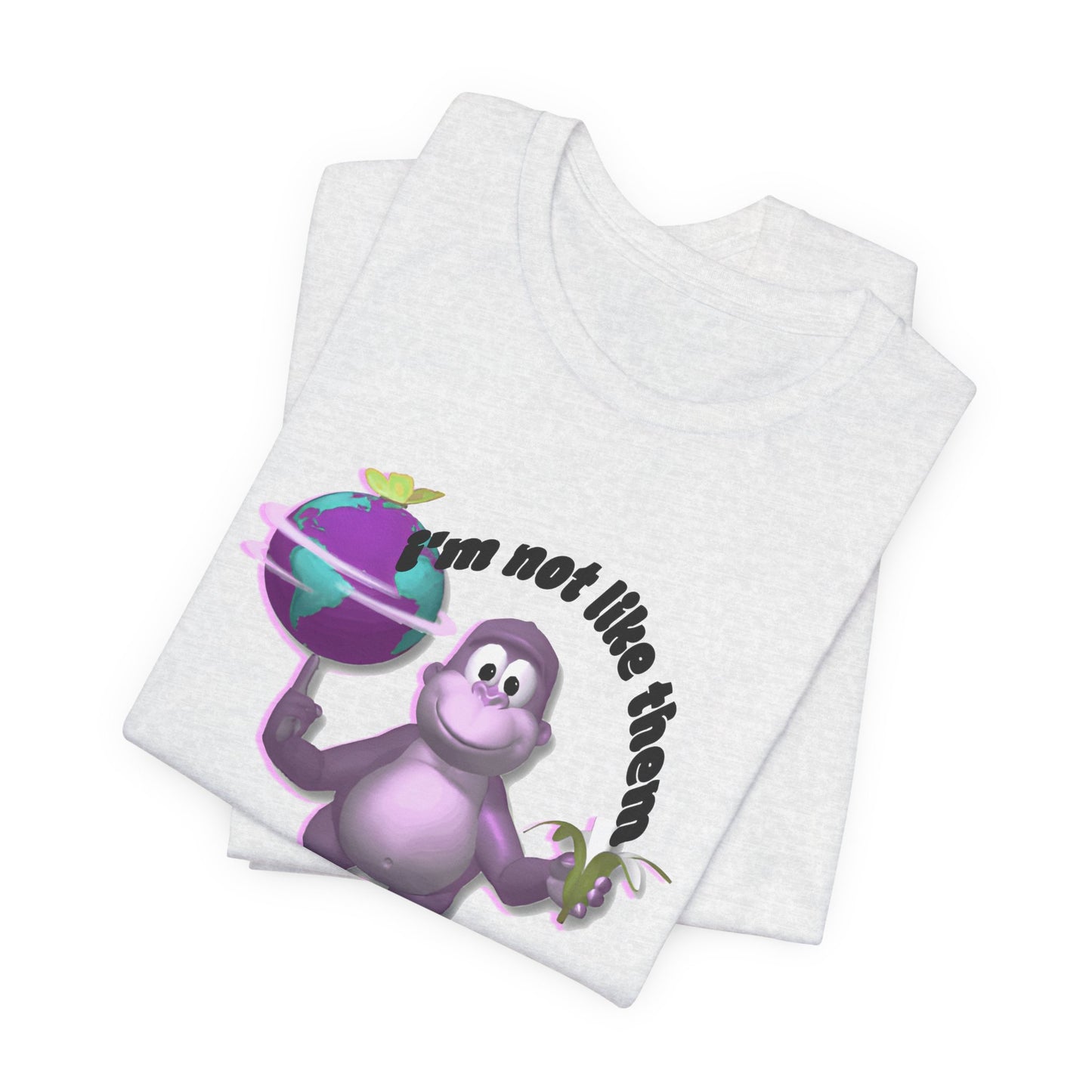 incredible graphic design bonzibuddy dumb tshirt "i'm not like them but i can pretend"
