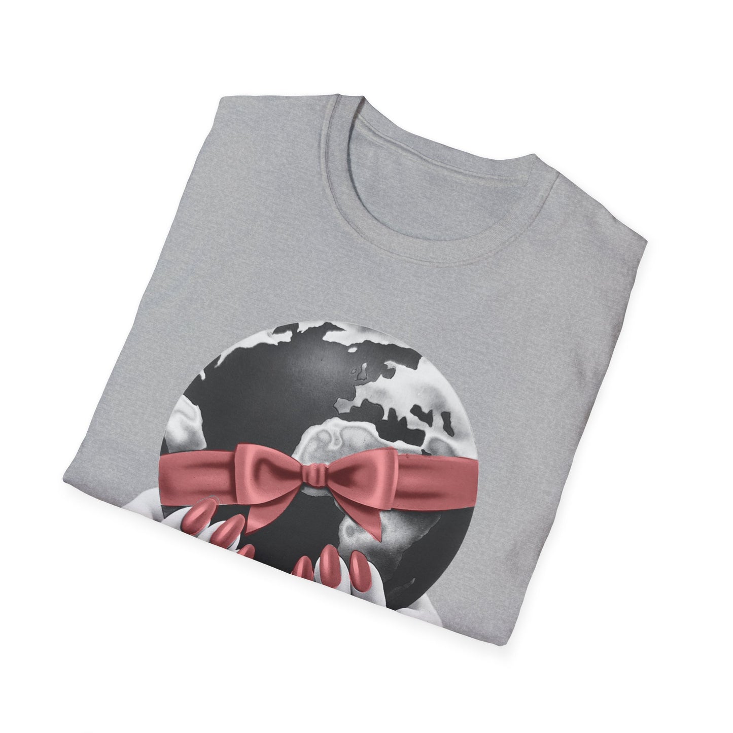 i'd give you the world 1980s graphic from a greeting card red nail version tshirt
