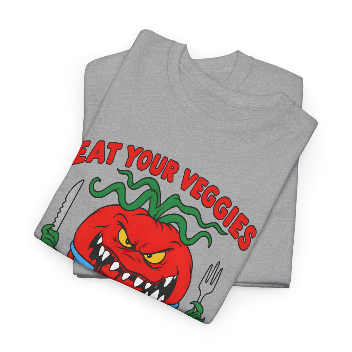 1990s eat your veggies before they eat you reproduction tshirt