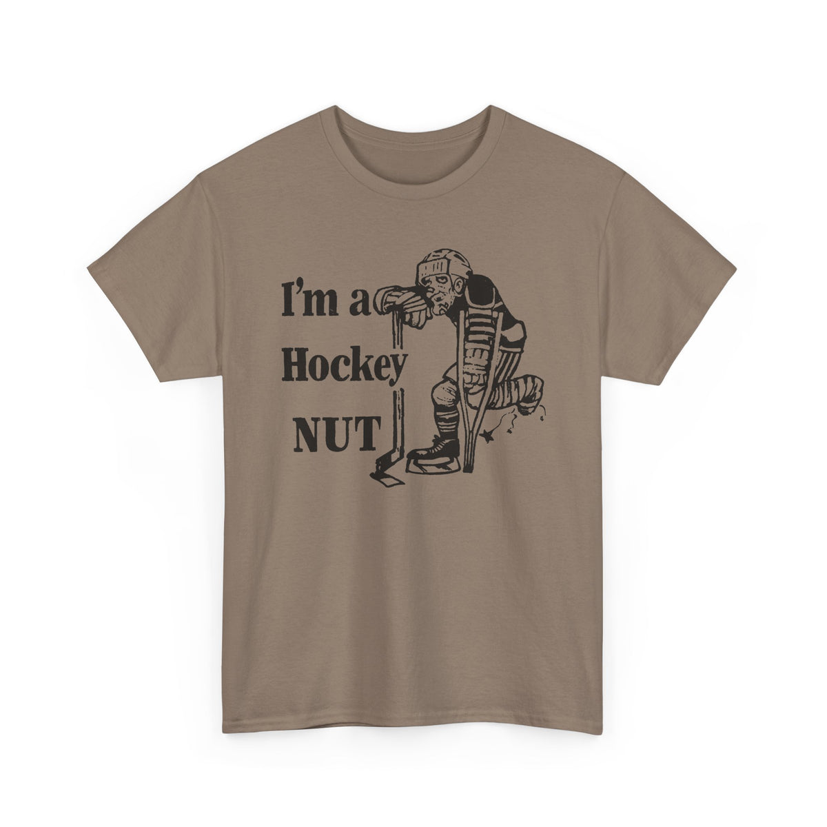 vintage canadian i'm a hockey nut graphic reproduction tshirt