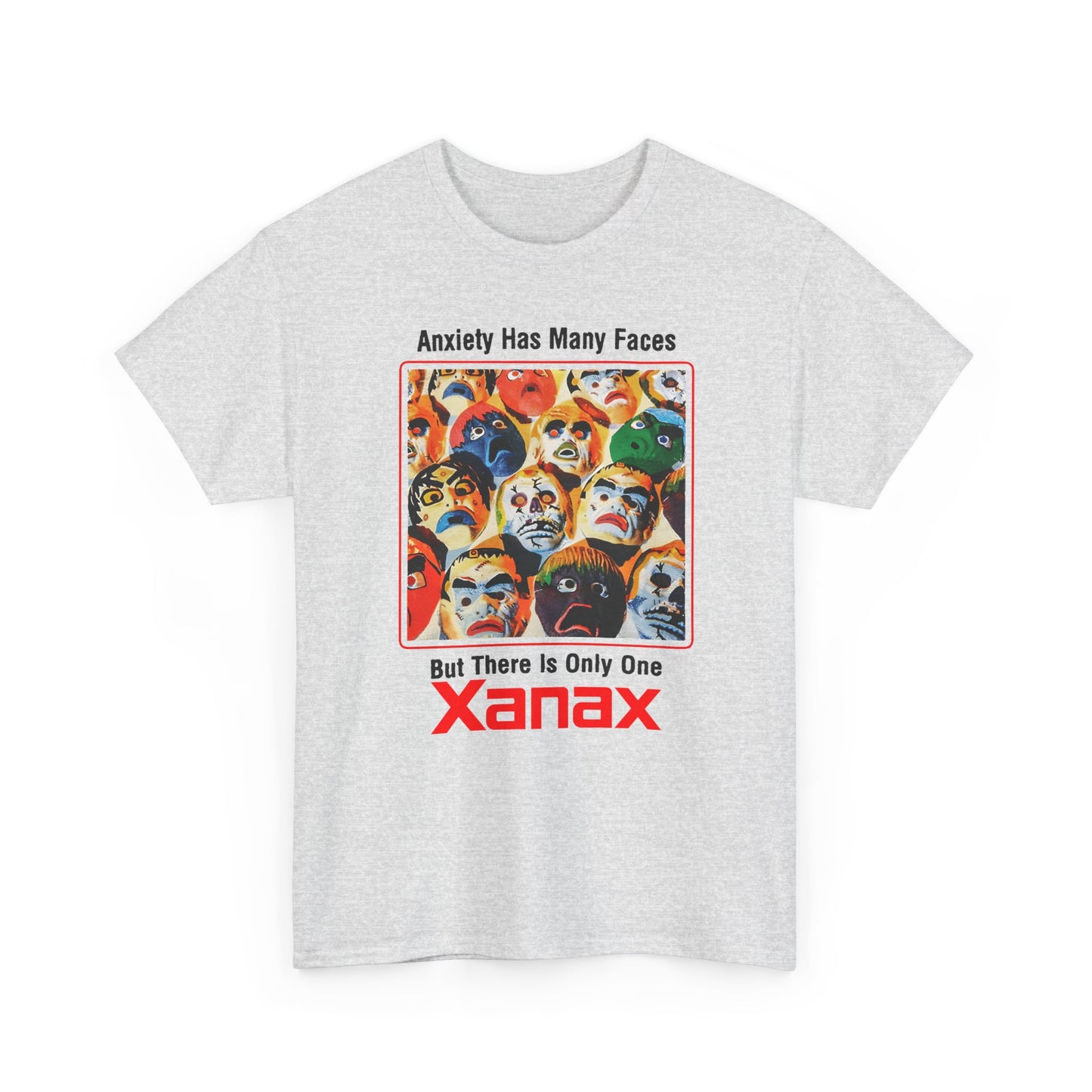 vintage xanax anxiety has many faces but there is only one tshirt