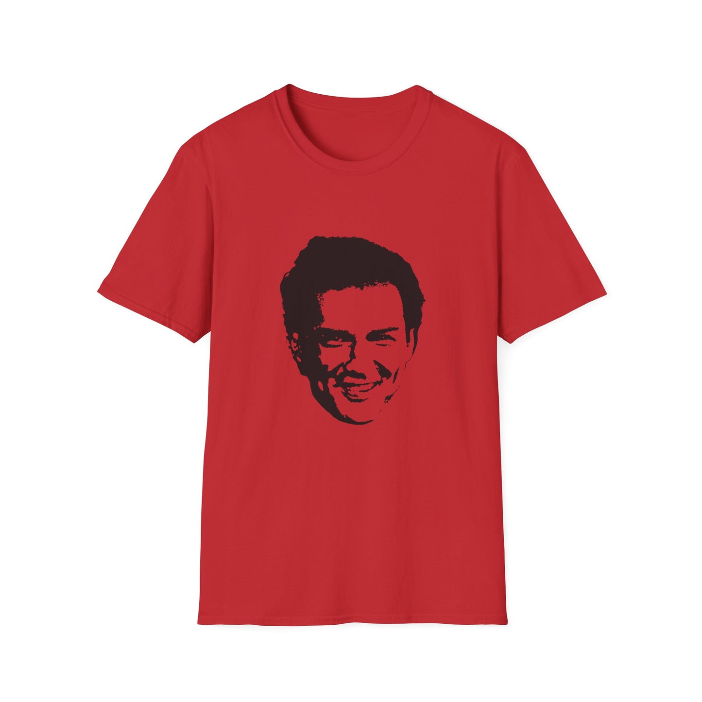 norm macdonald black stencil face tshirt