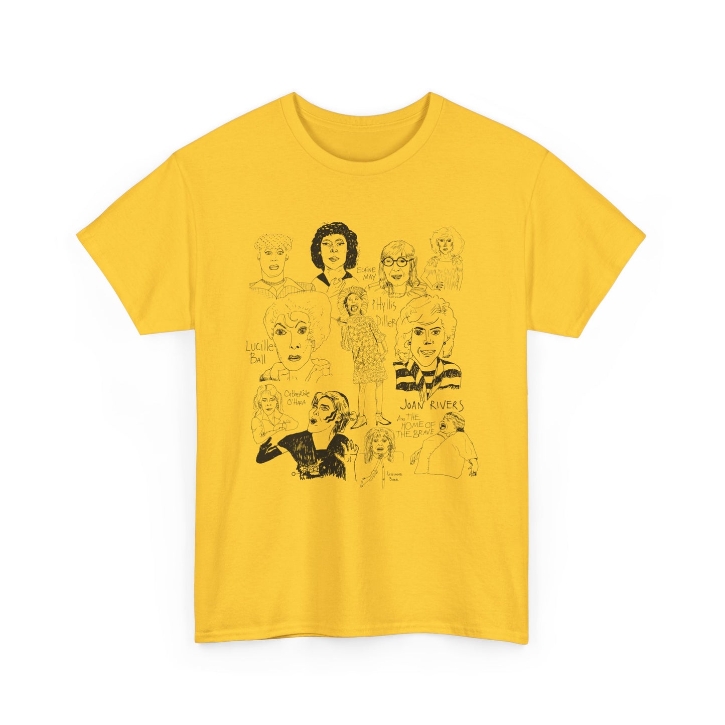original drawing women of comedy collage tshirt