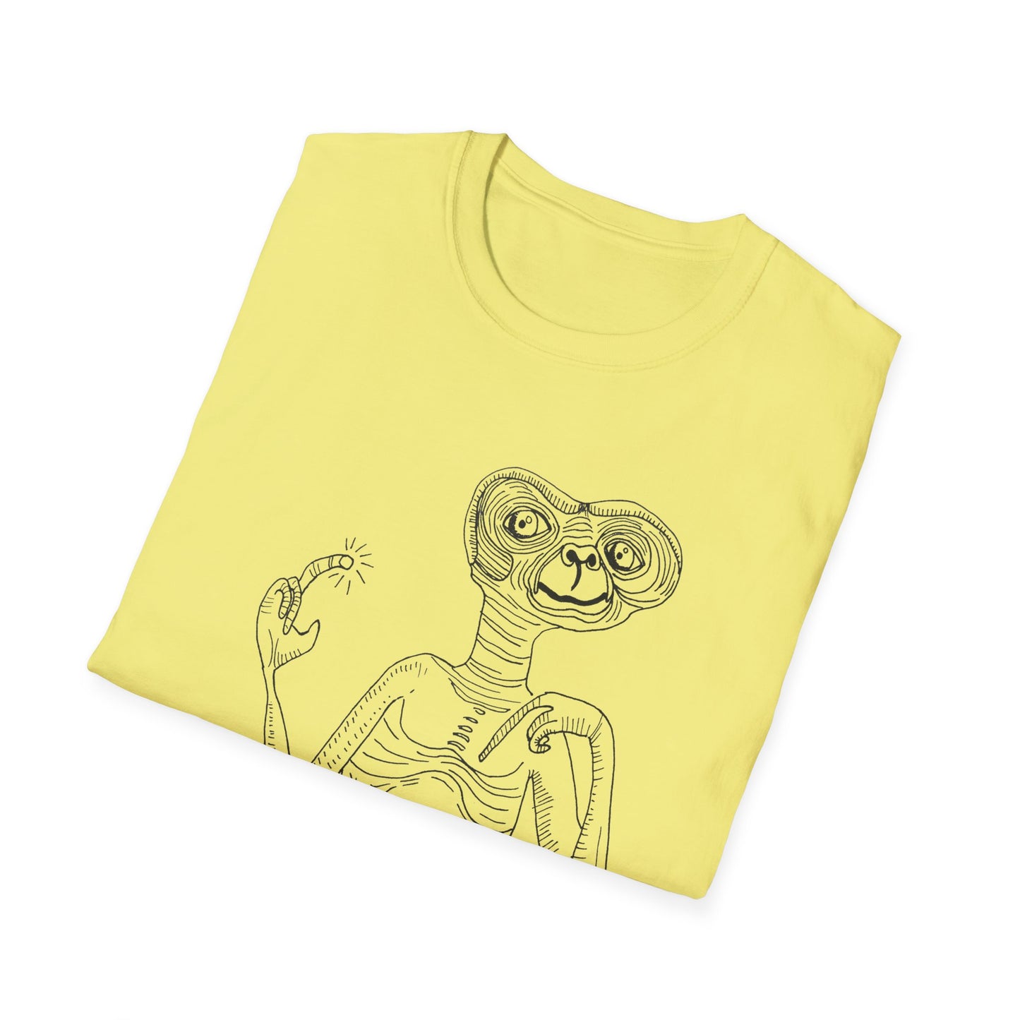 original drawing E.T the extraterrestrial on a tshirt