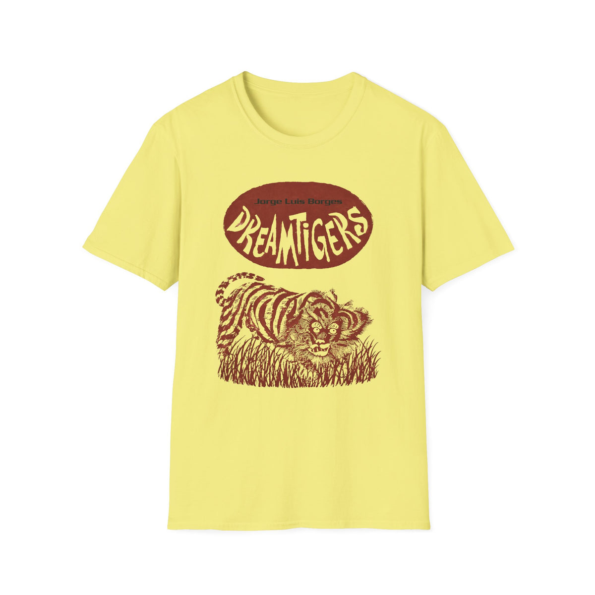 jorge luis borges 1960s dreamtigers book cover tshirt