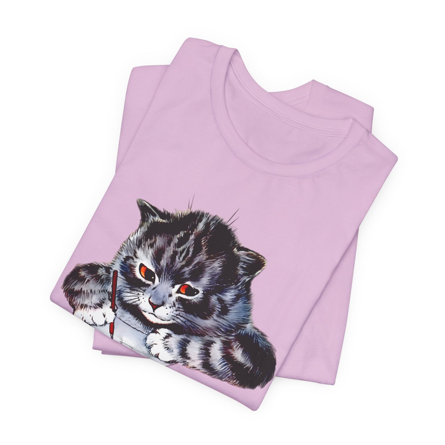 louis wain anthropomorphized cat painting i'll draw your portrait tshirt