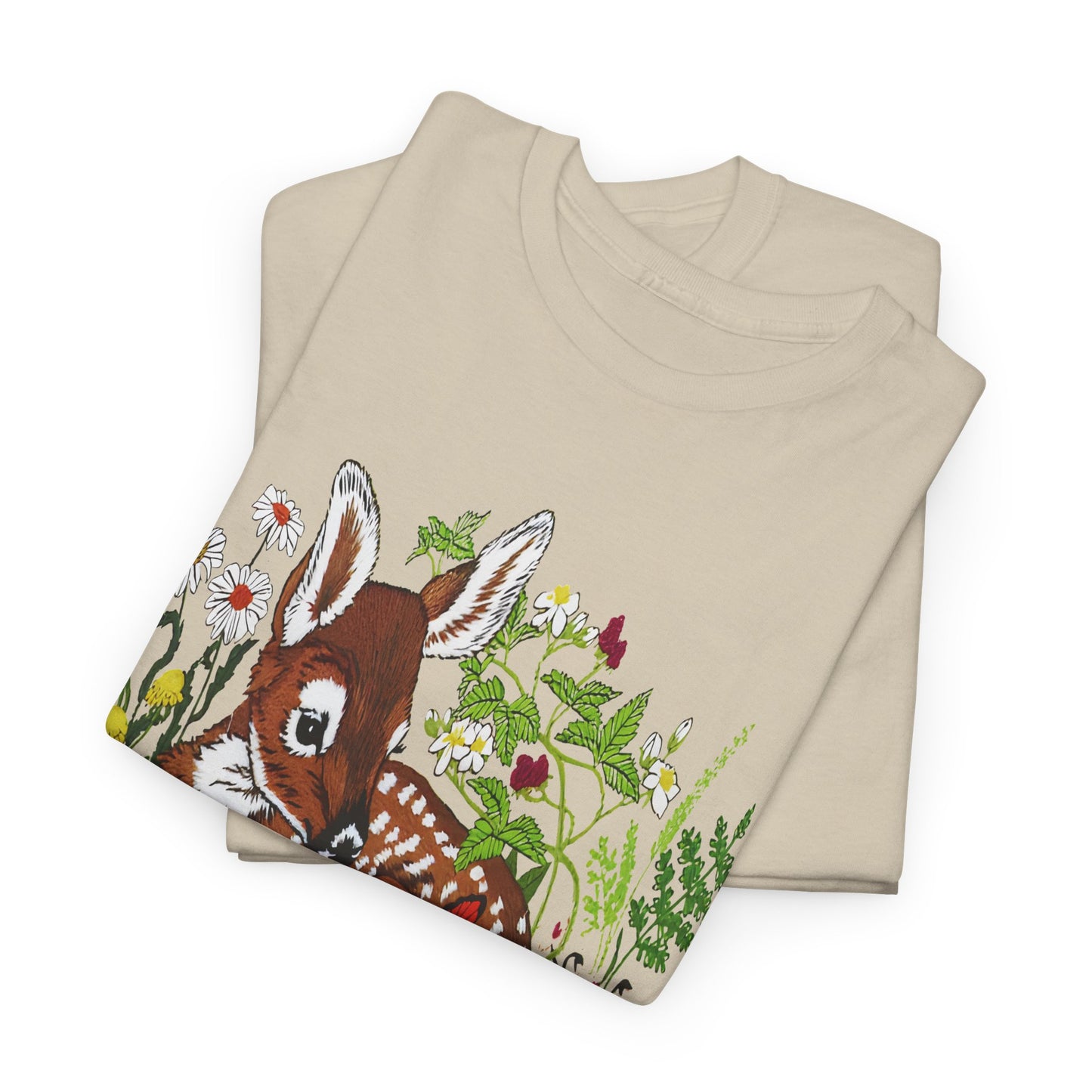 vintage fawn graphic reproduction tshirt