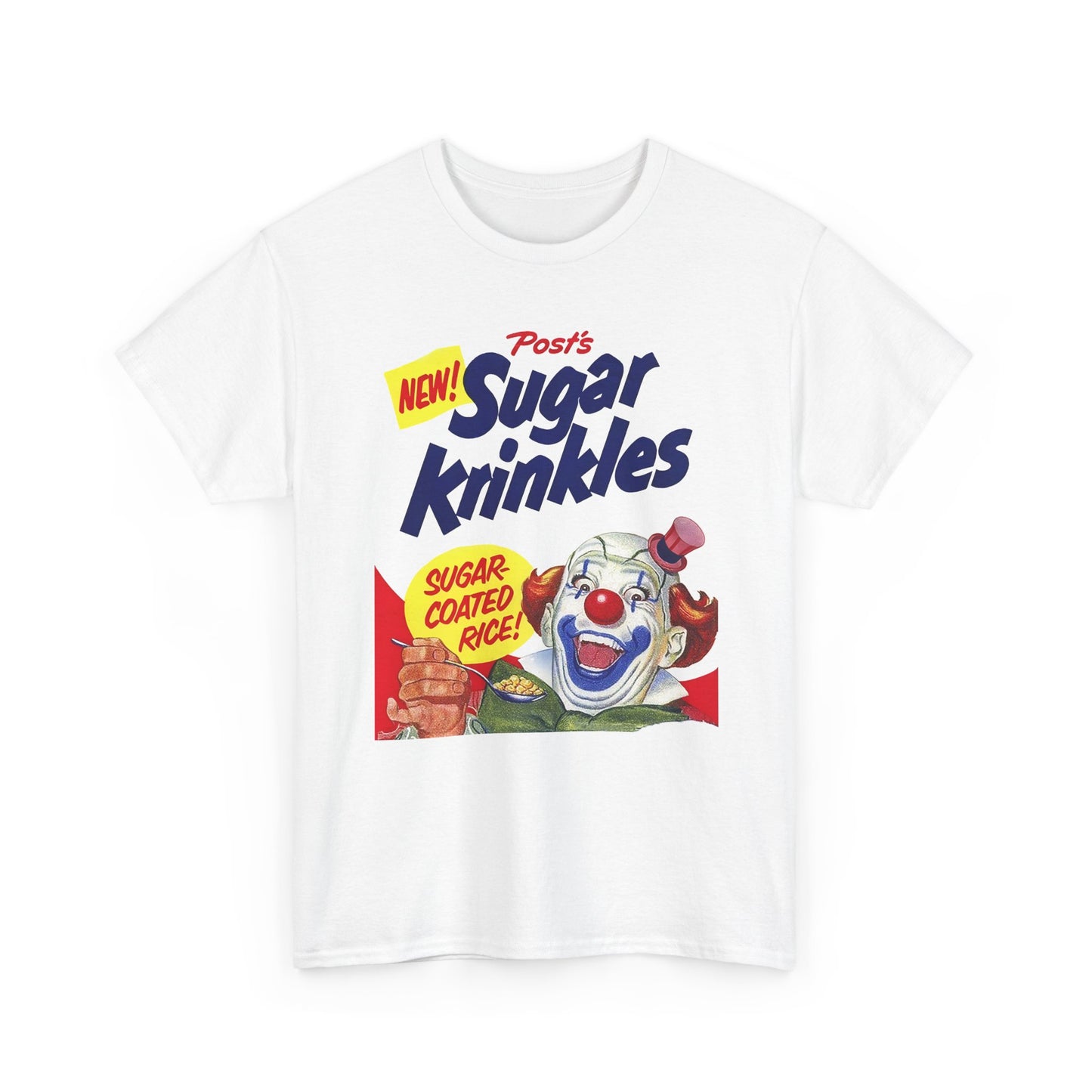 1950s cereal box graphic sugar krinkles tshirt