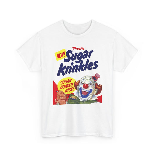 1950s cereal box graphic sugar krinkles tshirt
