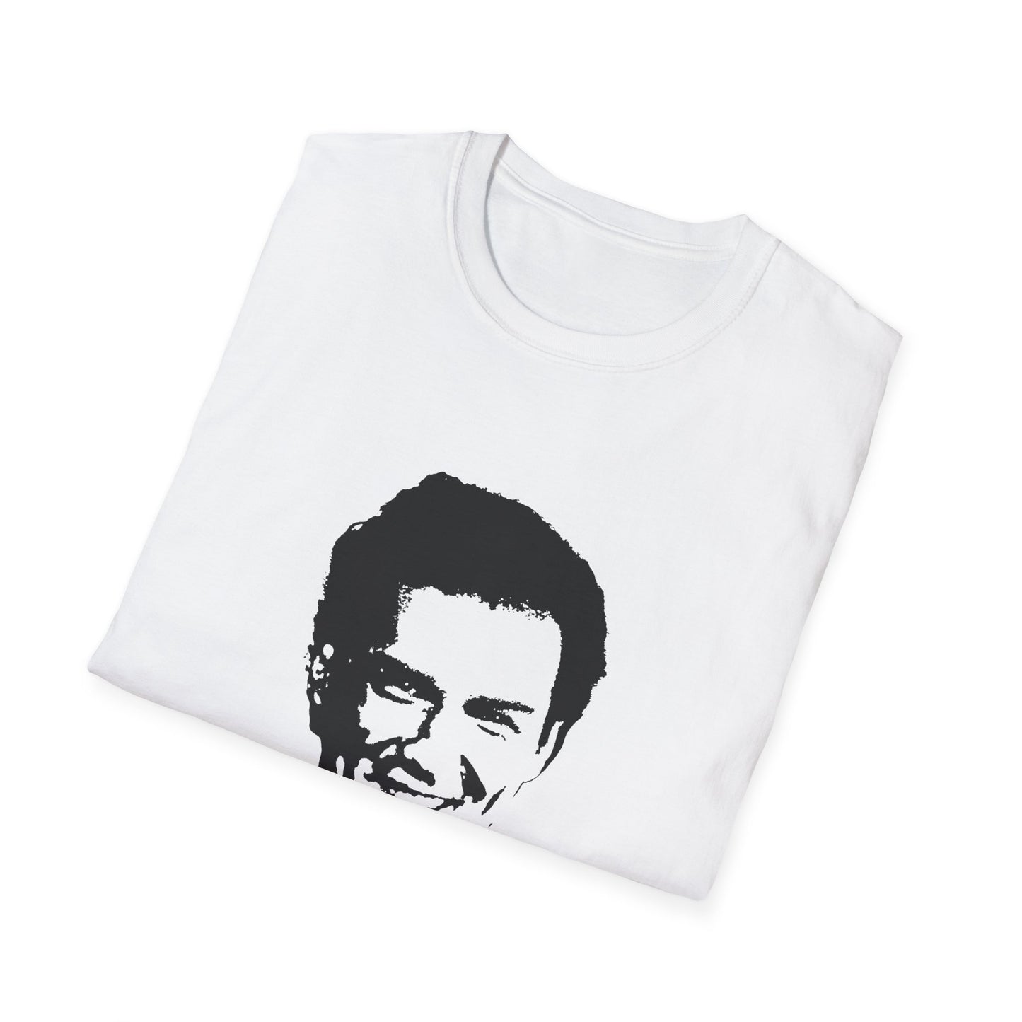 norm macdonald black stencil face tshirt