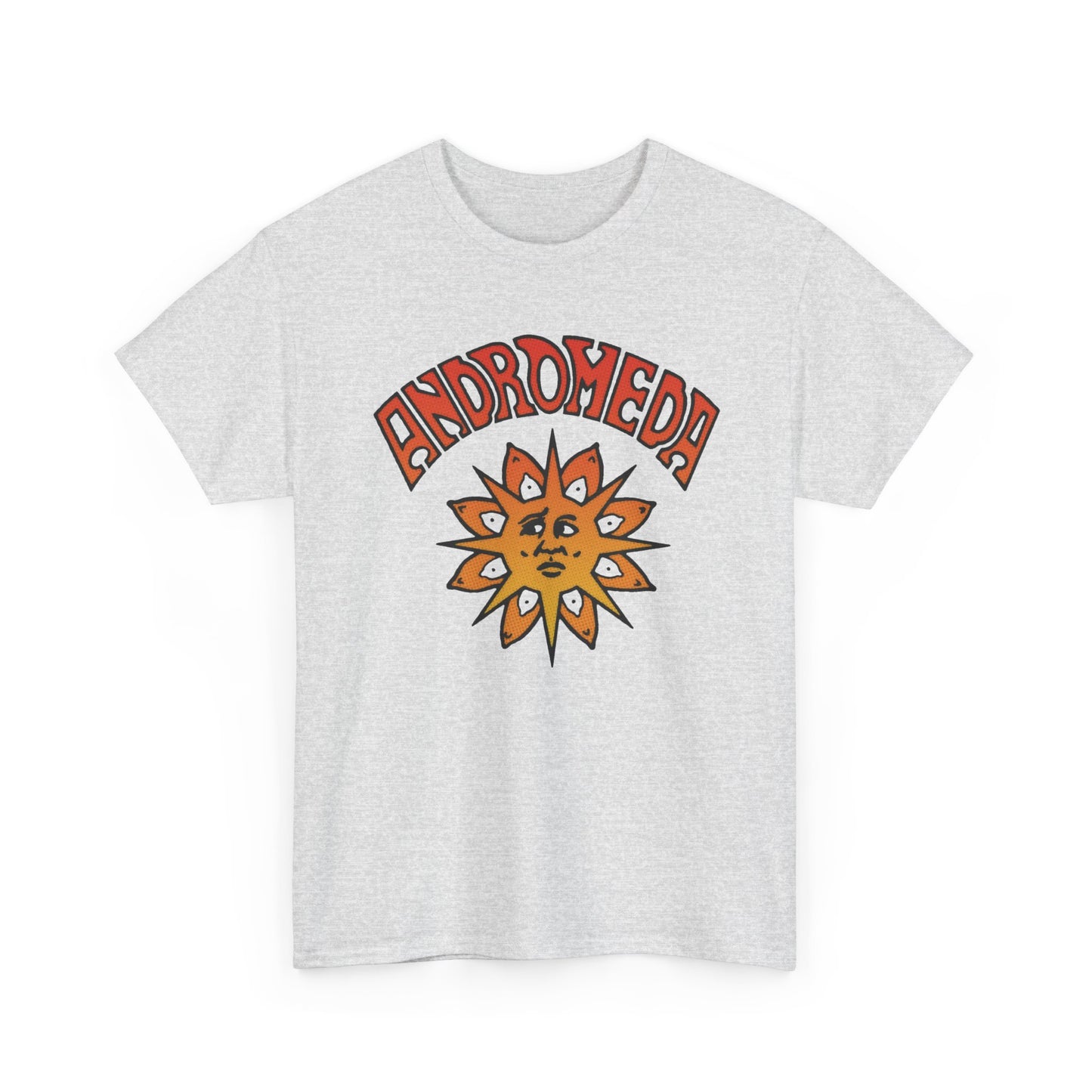 1960s english psychedelic rock band andromeda orange variant tshirt