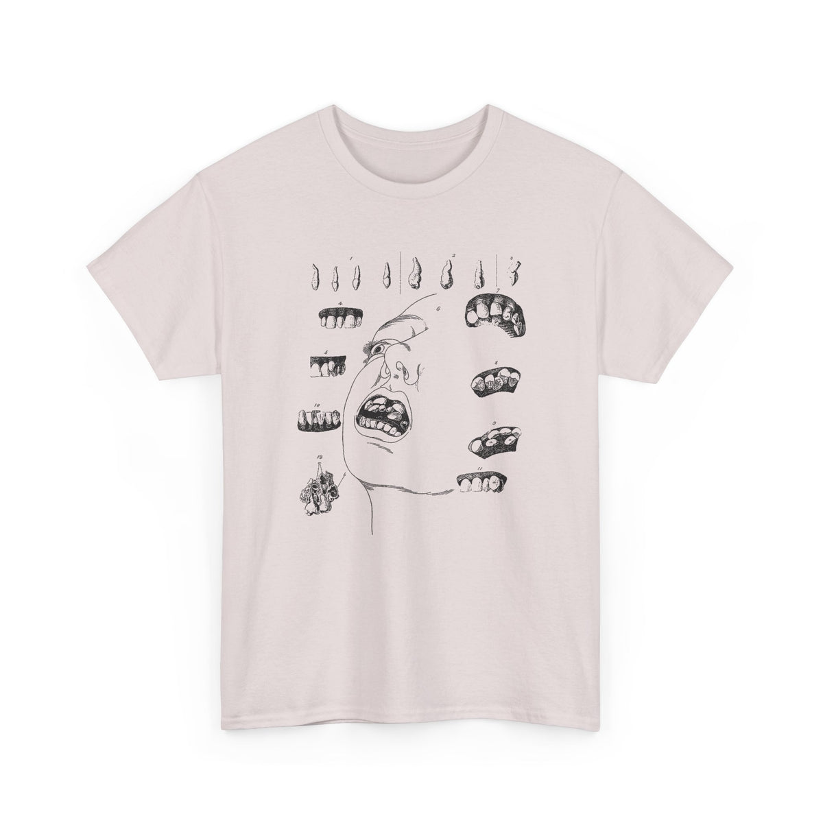 early 1800s disease of the human teeth dentistry illustration tshirt