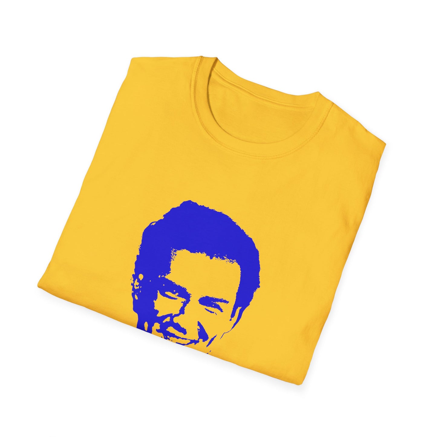 norm macdonald blue stencil face tshirt