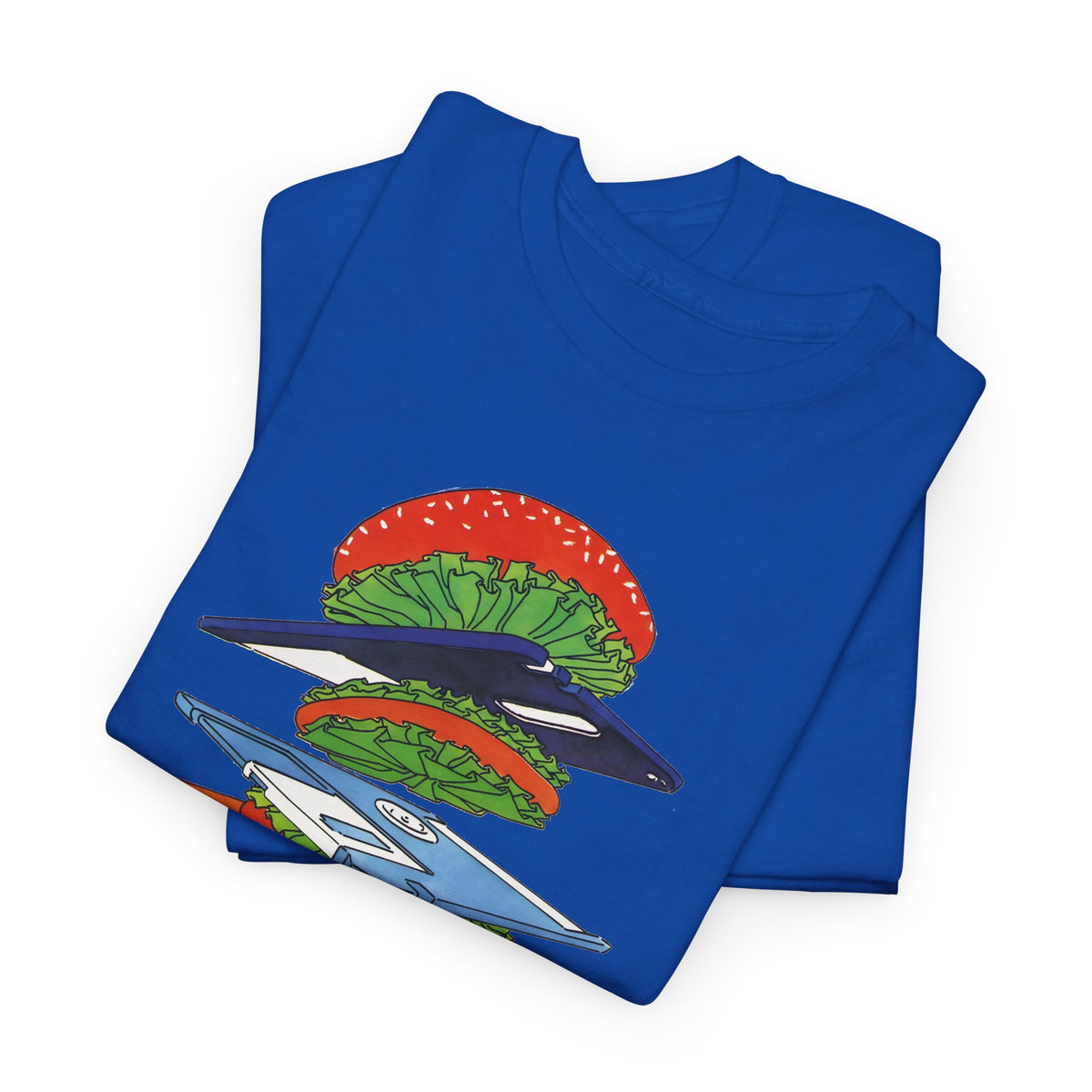 1989 uncredited art from micro mag floppy disc burger tshirt