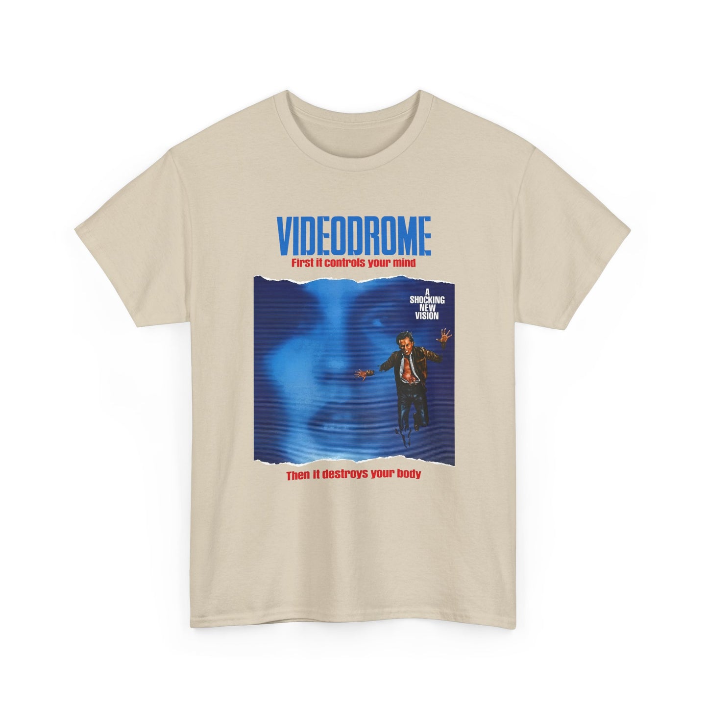 david cronenberg's videodrome 1983 alternate movie poster reproduction tshirt