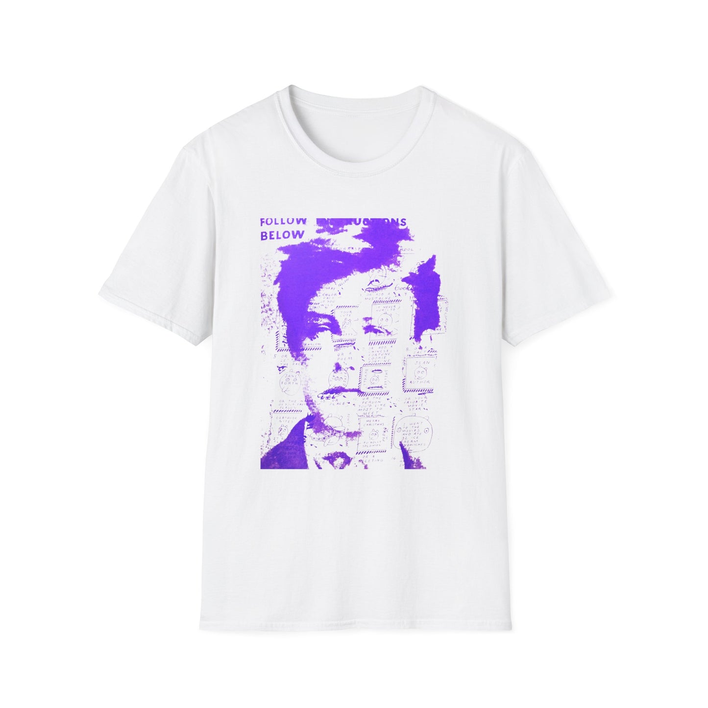 ray johnson arthur rimbaud art in purple tshirt