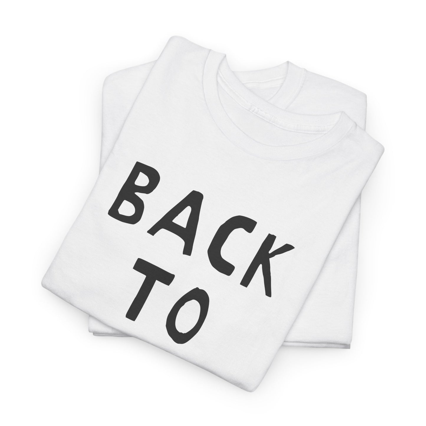 back to mono hand drawn font tshirt