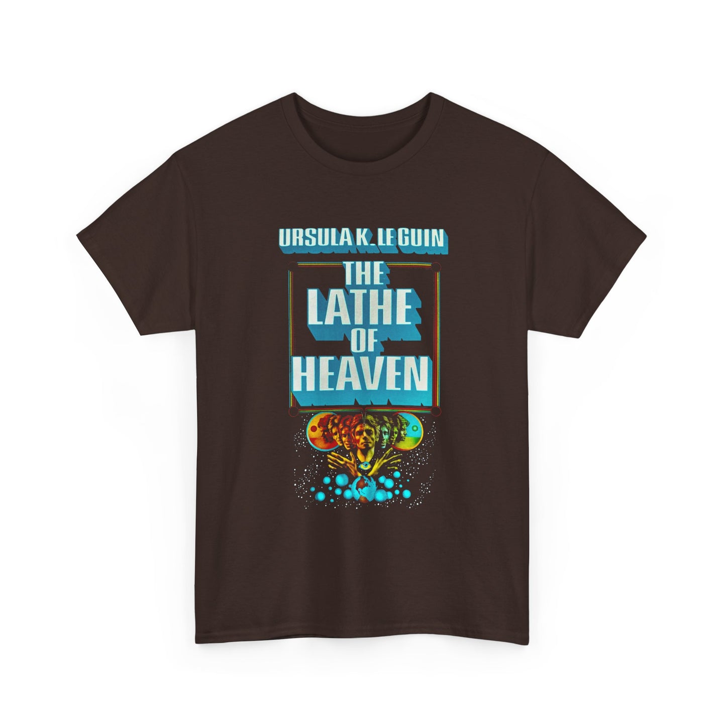 1971 ursula k le guin sci fi novel lathe of heaven variant with name book cover tshirt