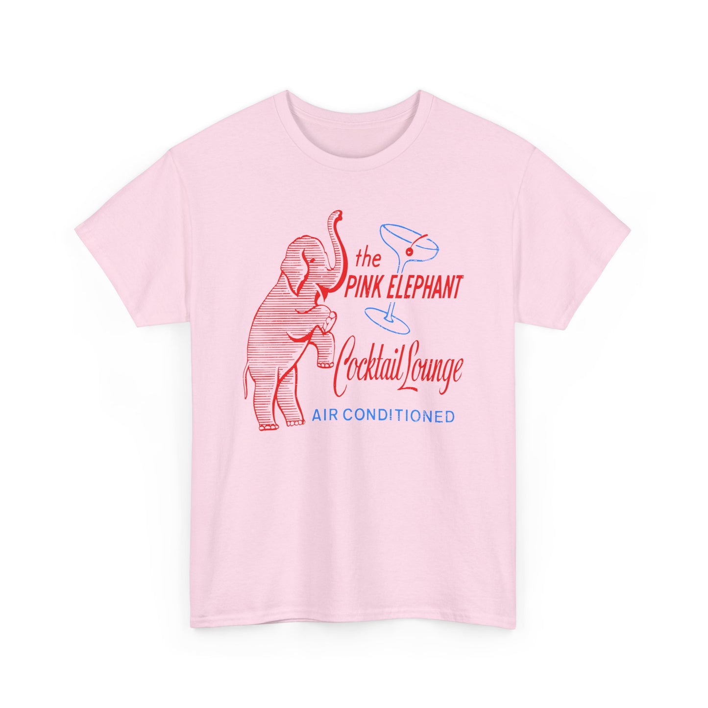 the pink elephant lounge air conditioned cocktail lounge vintage graphic custom edit tshirt