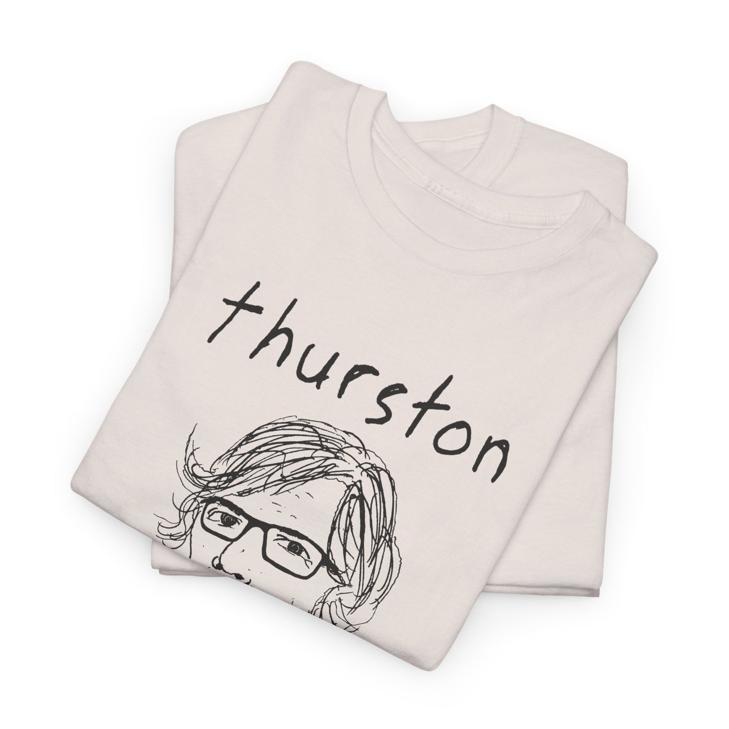 original drawing thurston moore with name tshirt