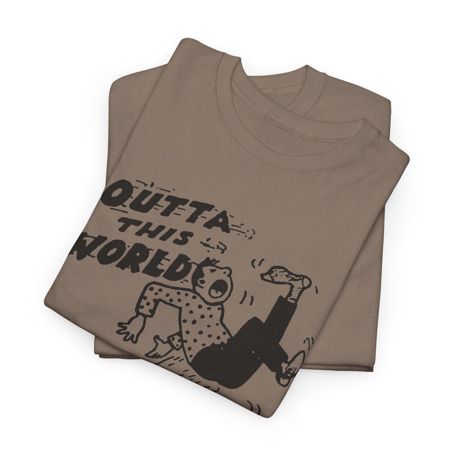 mid century burlesque advertising image outta this world tshirt