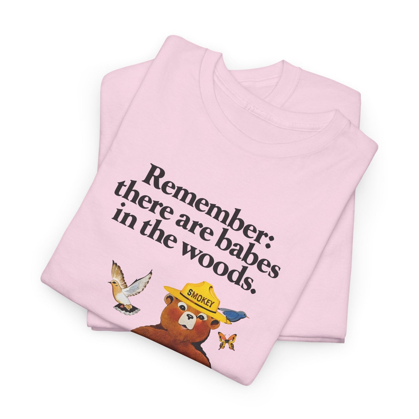 vintage smokey the bear babes in the woods reproduction tshirt