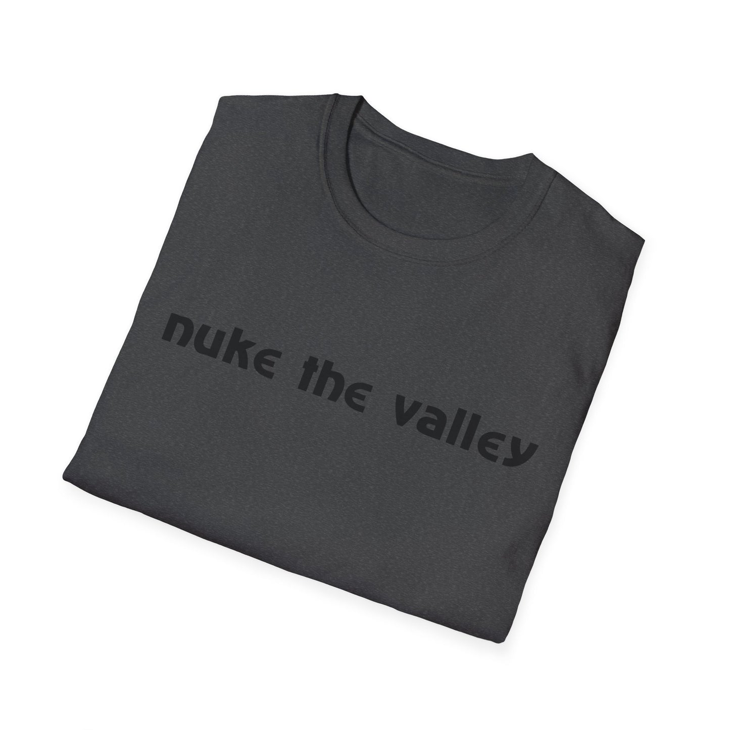 80s slogan "nuke the valley" tshirt