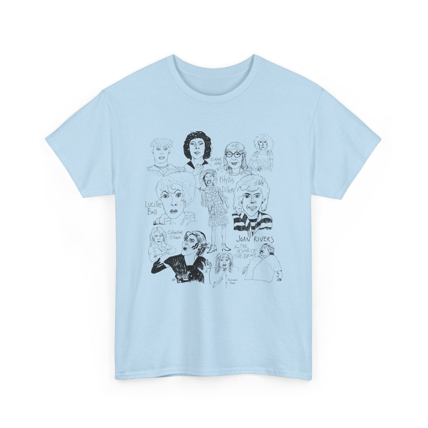 original drawing women of comedy collage tshirt