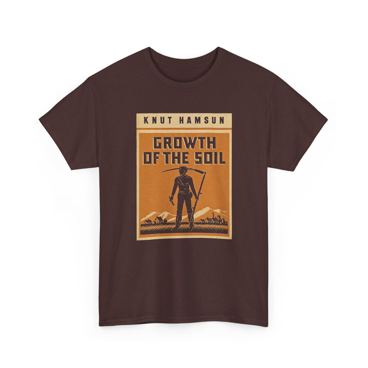 knut hamsen 1917 growth of the soil book cover tshirt