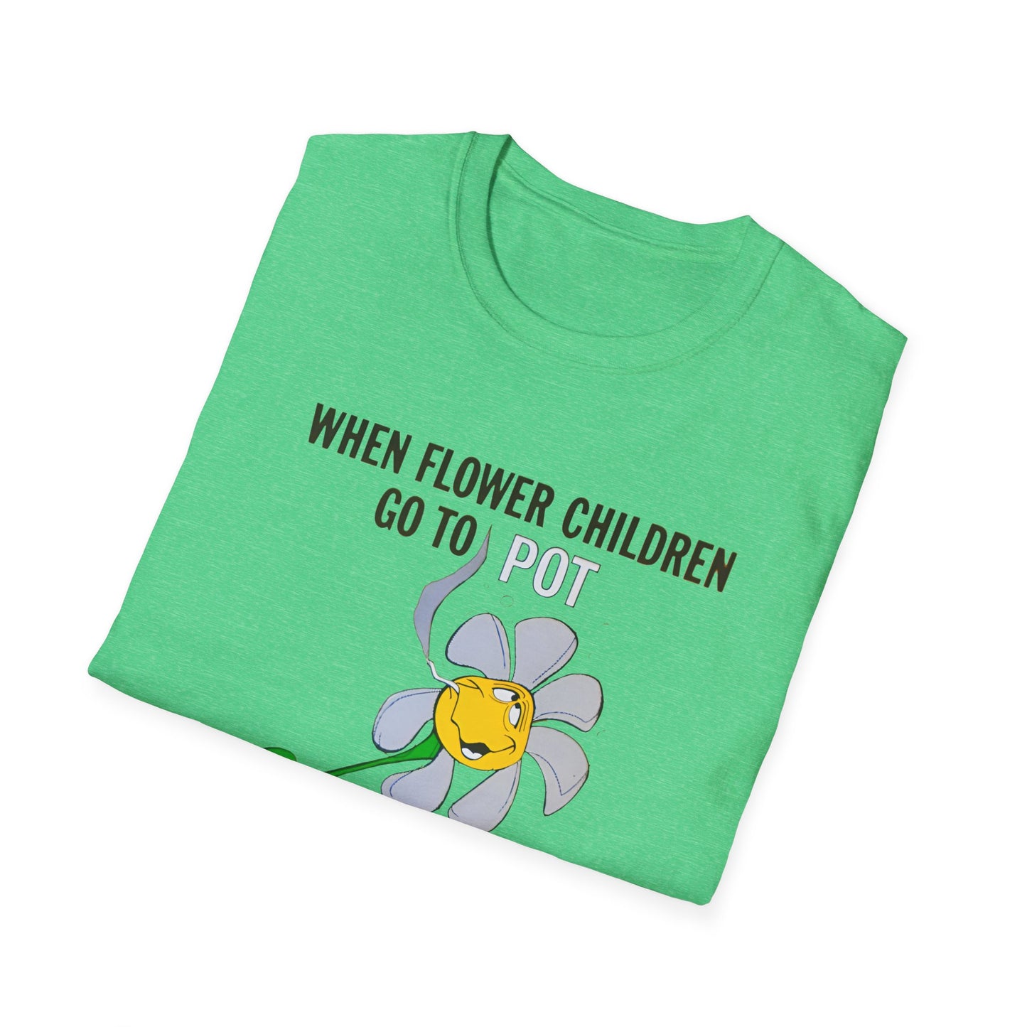 1960s/70s anti drug poster when flower children go to pot, they become blooming idiots? by smartset smarteen s.o.s tshirt