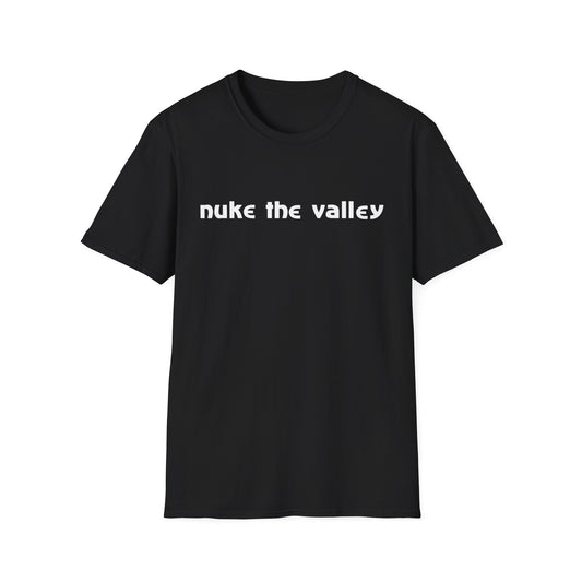 80s slogan "nuke the valley" tshirt