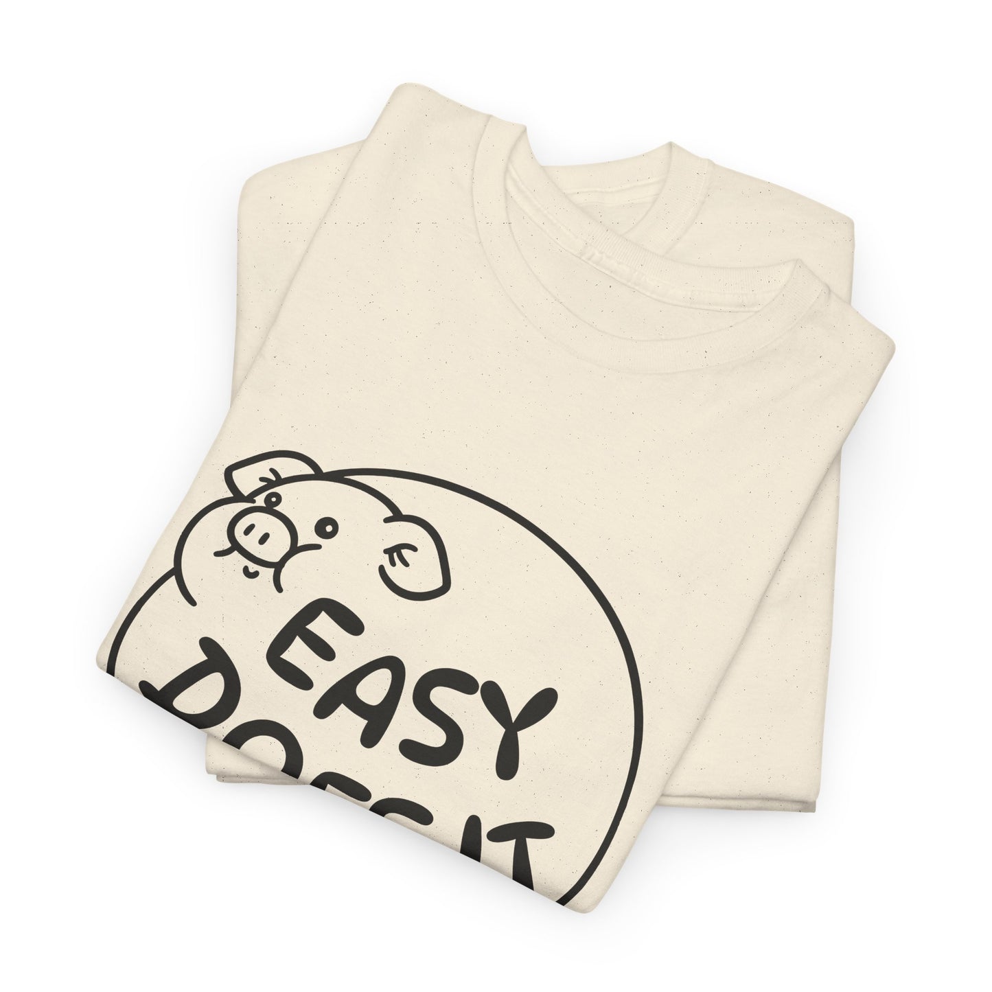 easy does it inflated pig tshirt
