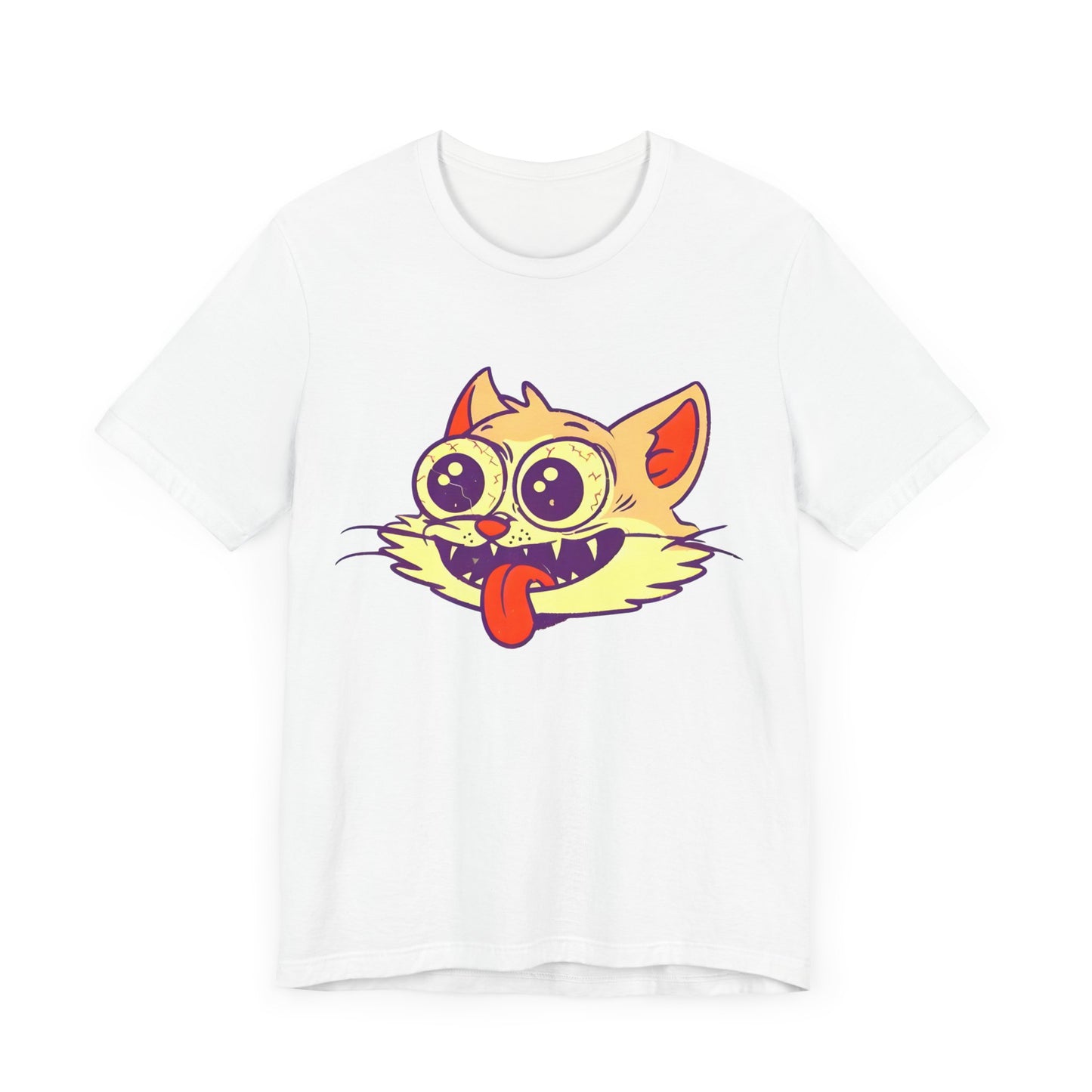 cute creepy strung out high happy kitty cat tshirt