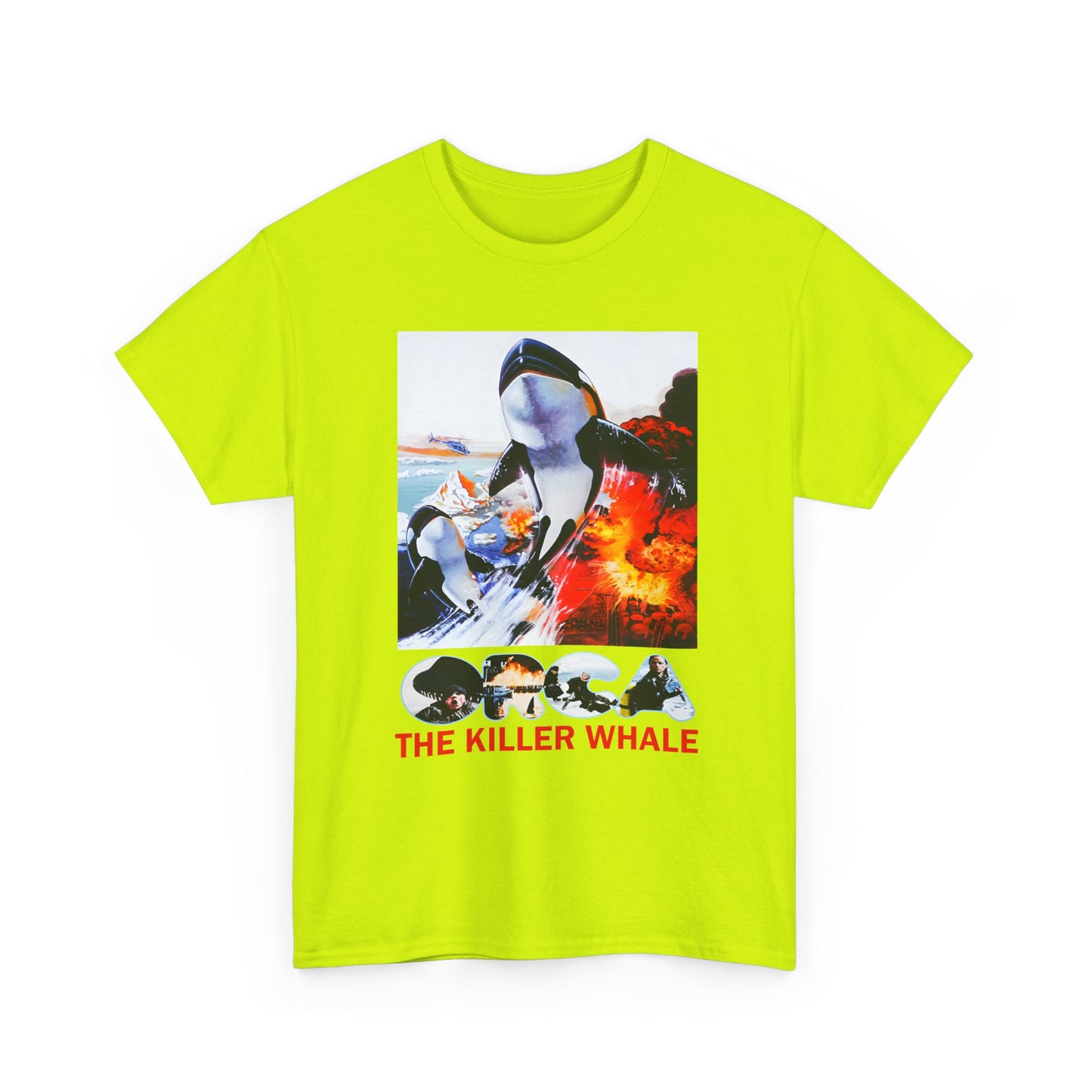 1977 orca the killer whale japanese movie poster custom edit with english title tshirt