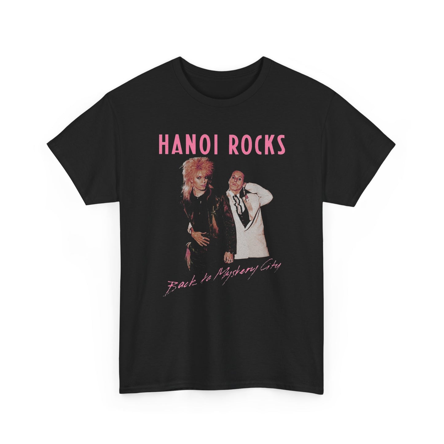 1983 hanoi rocks back to mystery city album cover custom edit tshirt