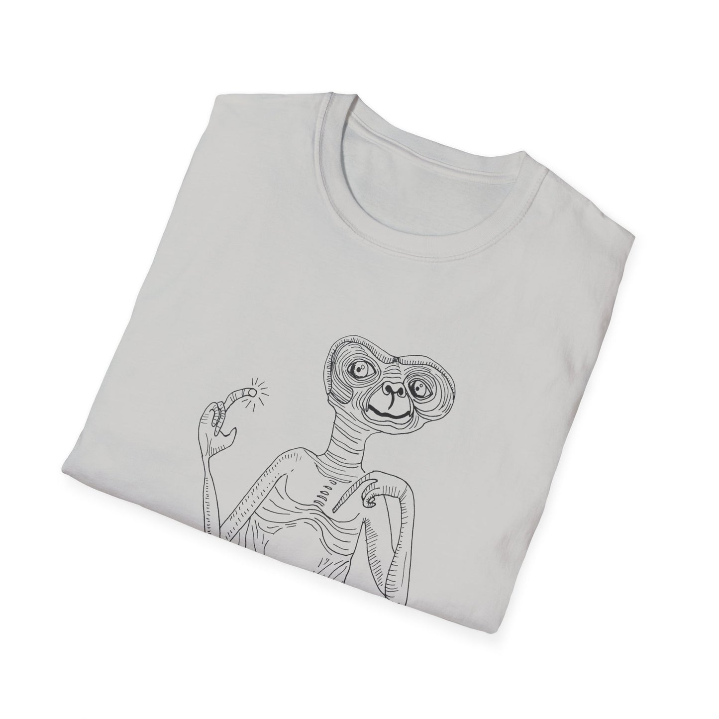 original drawing E.T the extraterrestrial on a tshirt